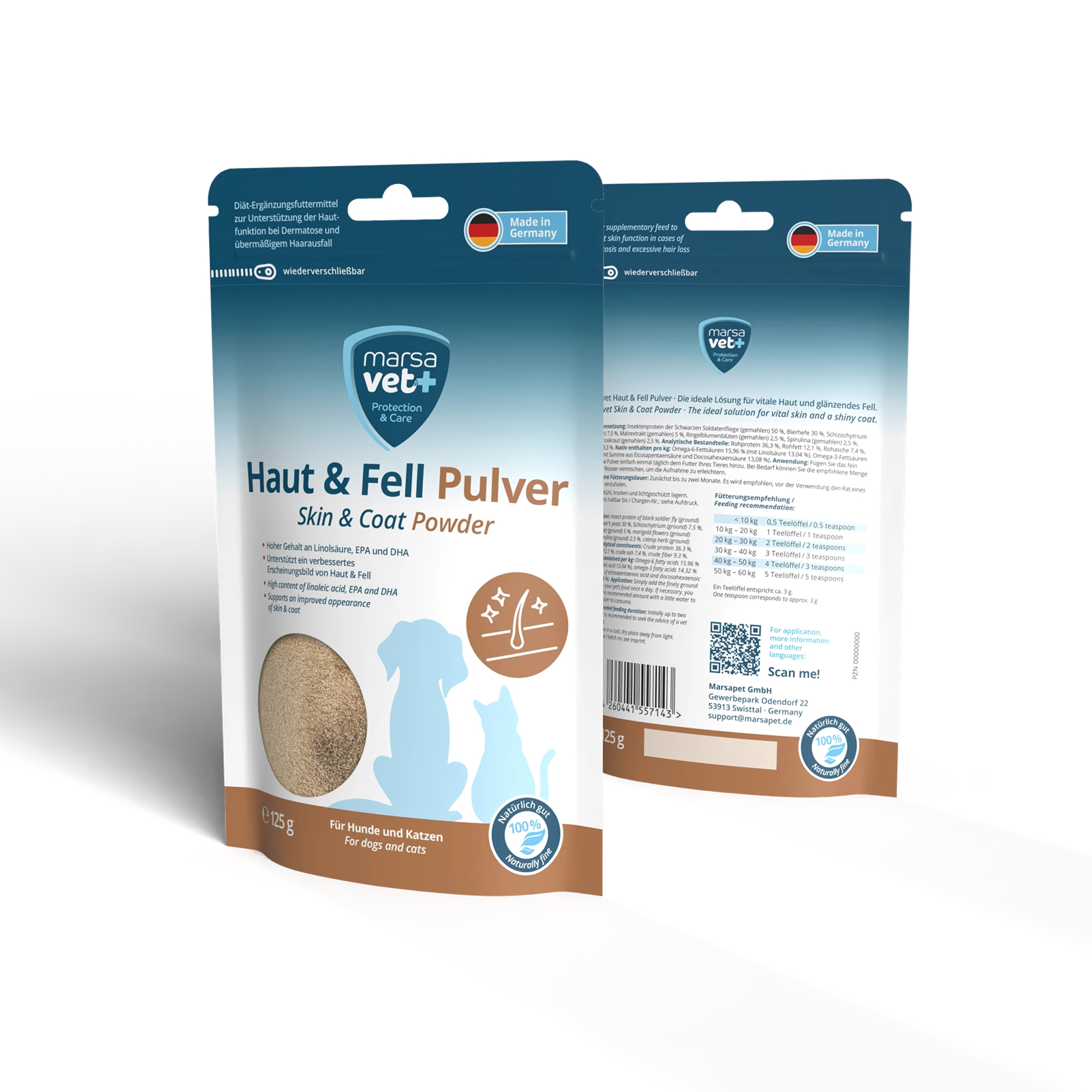 Active Pet Haut & Fell – Ergänzungsfuttermittel Für Hunde & Katzen, 60 Perlen, Bei Dermatose & Haarausfall