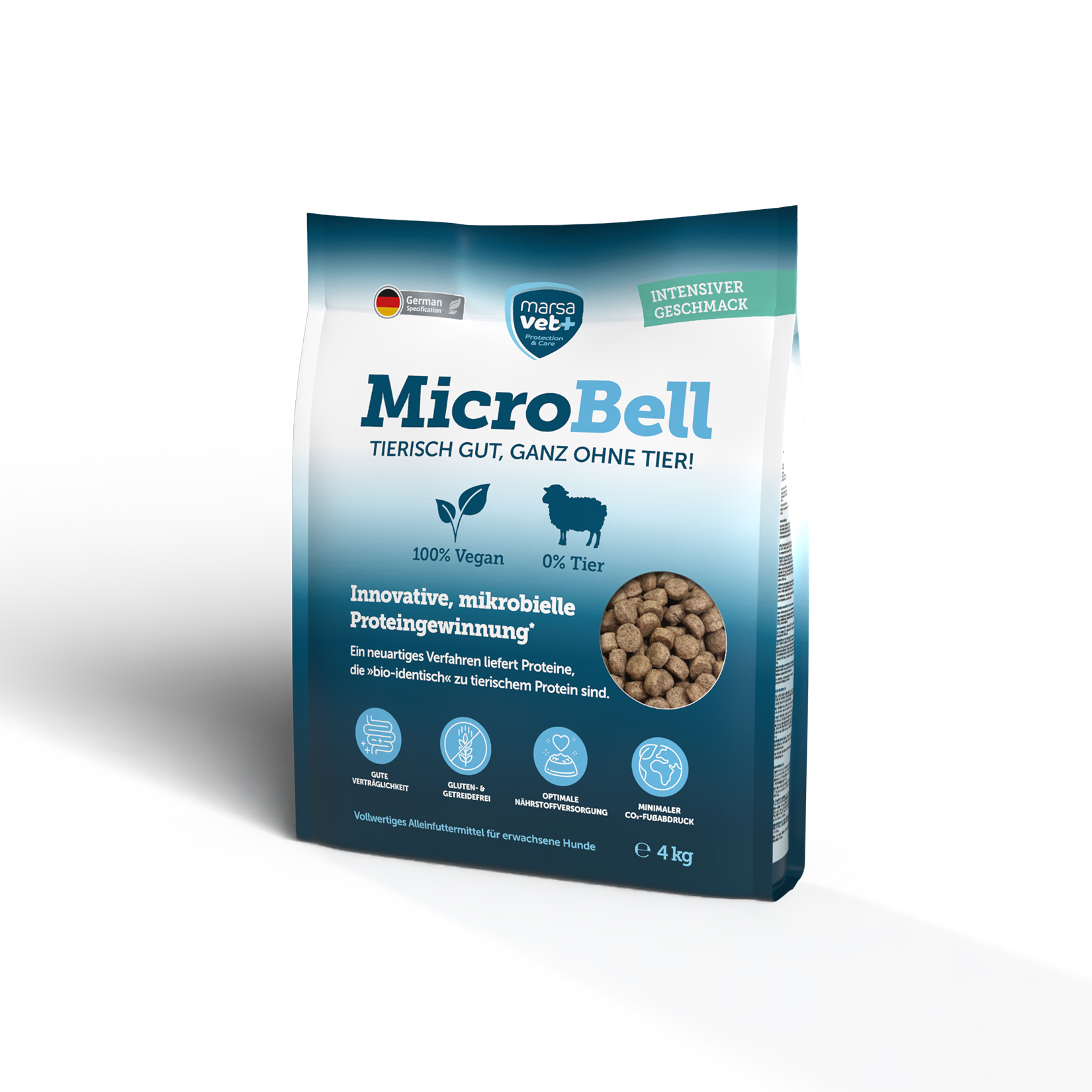 Marsavet veganes Trockenfutter Hund Microbell mit mikrobiellem Protein