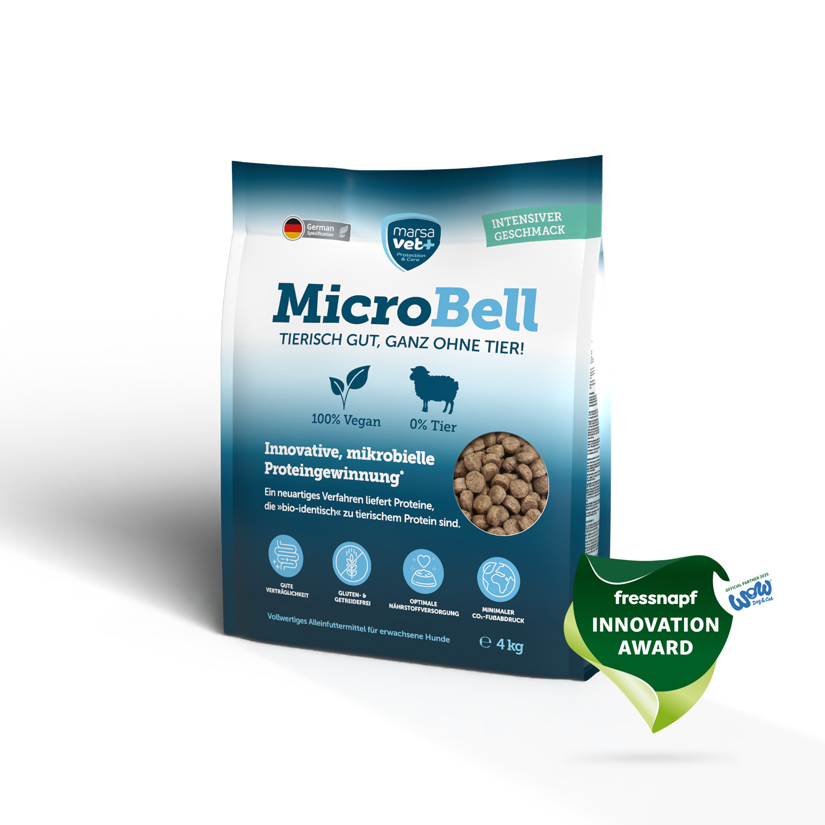 Marsavet Croquettes avec Protéine Microbienne - MicroBell - 4 kg  