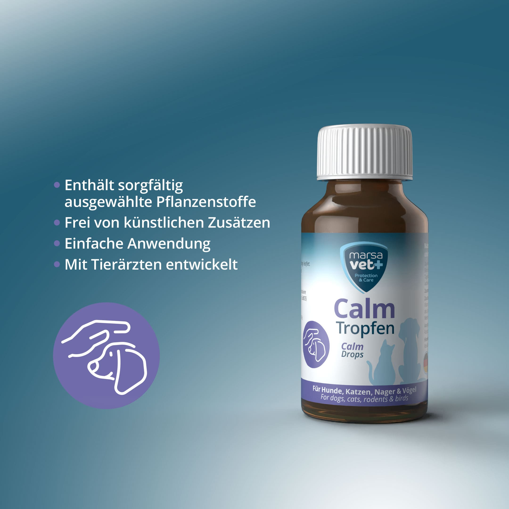 Gocce Calmanti Per Cani E Gatti – 60 Ml, Formula Naturale, Per Stress, Viaggi, Temporali, Toelettatura