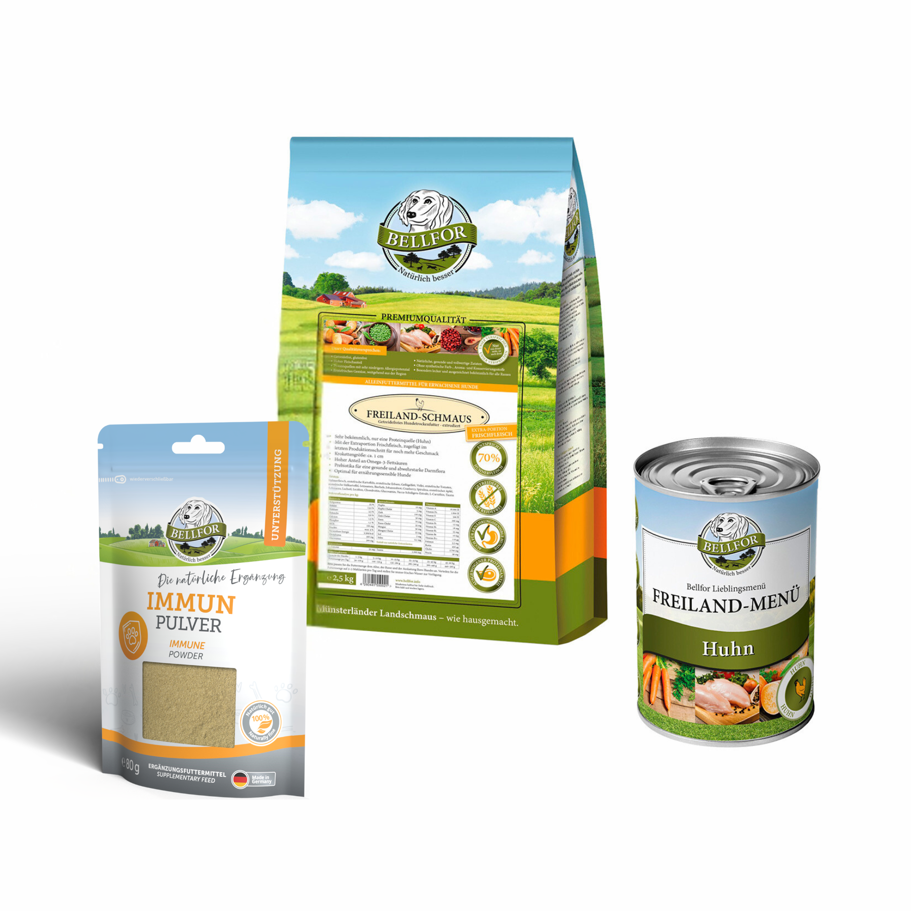 Special Set fr Franzsische Bulldogge - Getreidefreies Hundefutter,  Nassfutter und Immun Pulver - Super Preis!