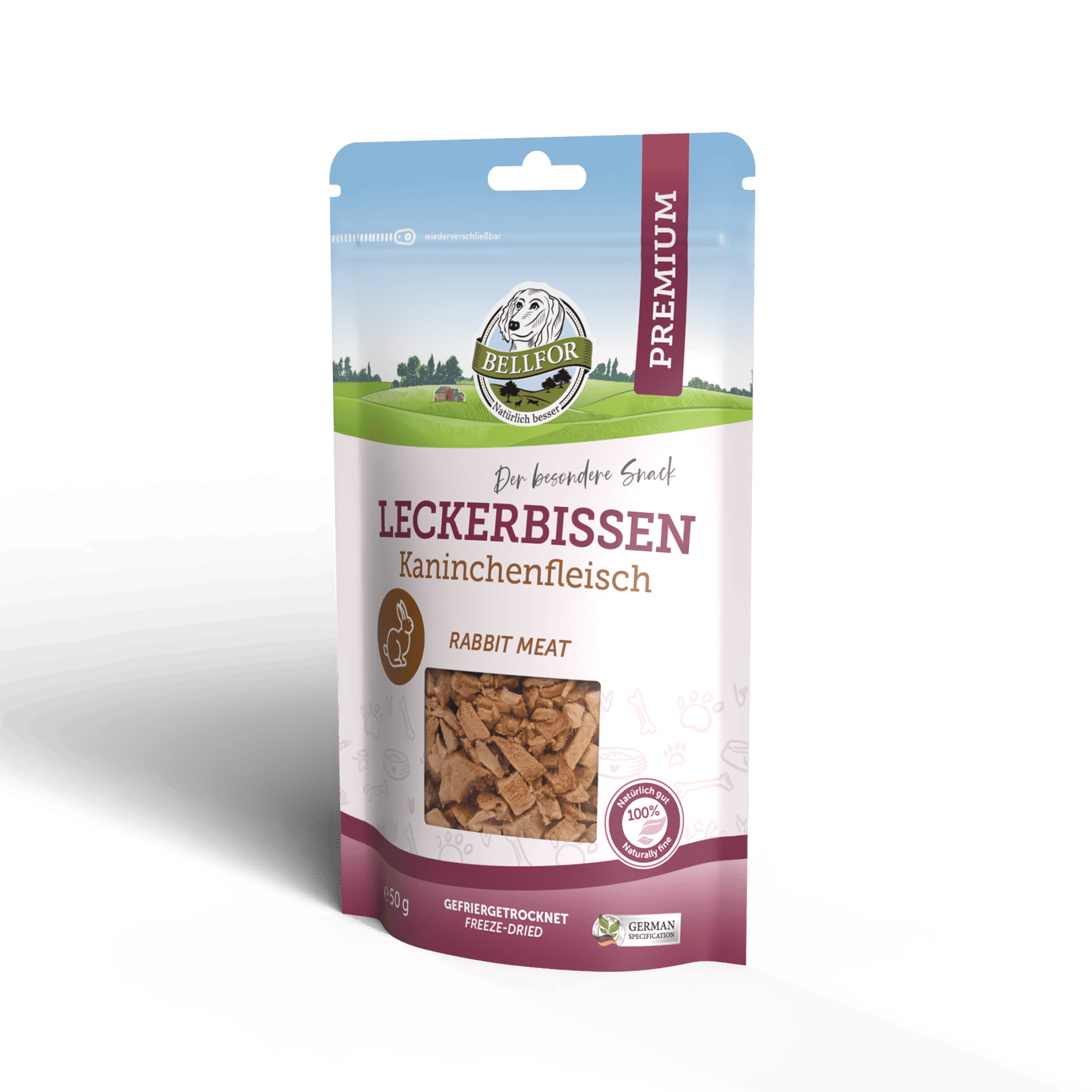 Treat for dogs - rabbit meat (freeze dried) - 50 g