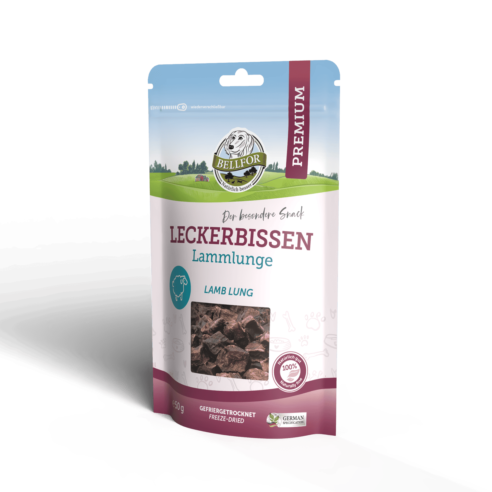 Tasty treats for dogs - Lamb Lung (freeze dried) - 50 g