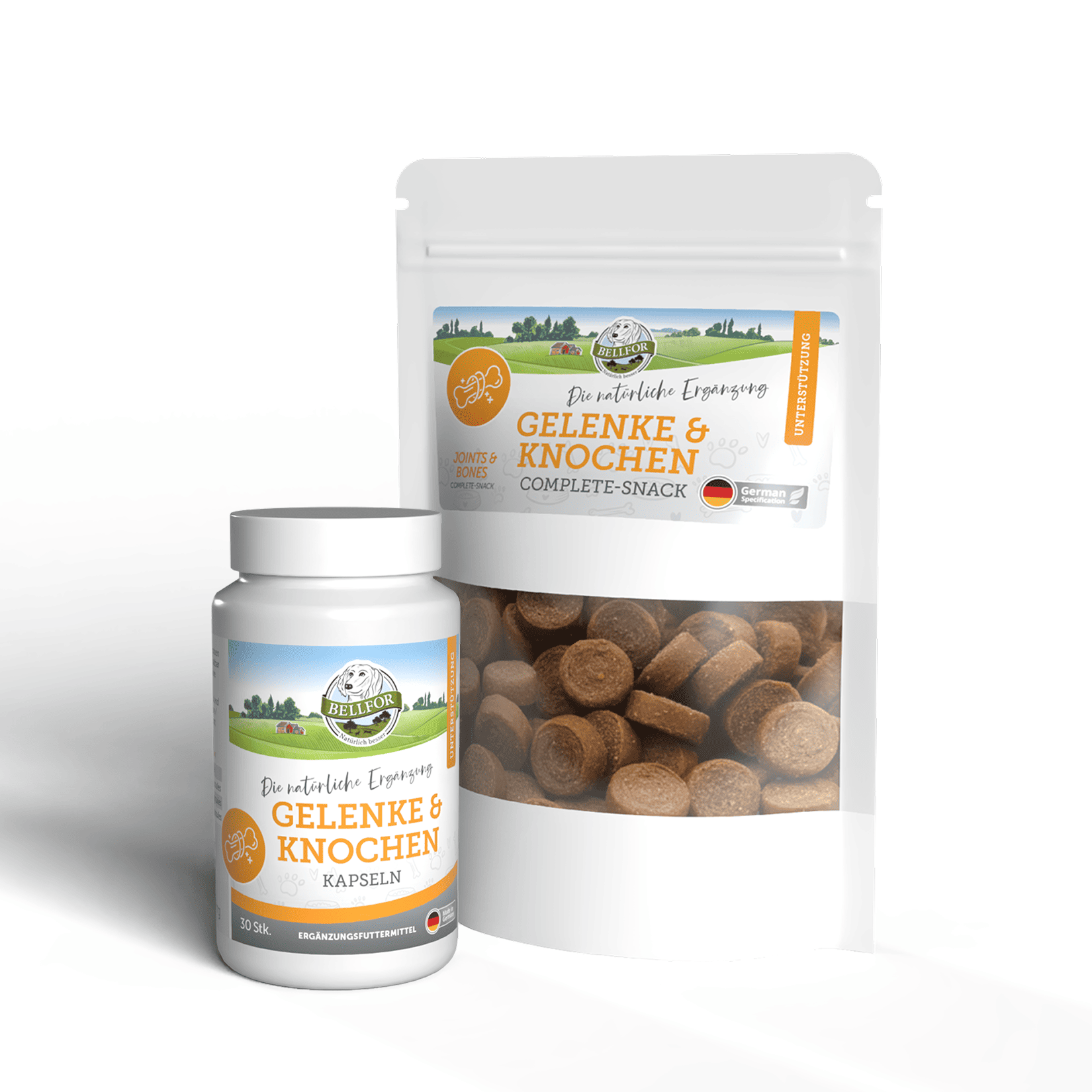Gelenke & Knochen Sparset fr Hunde - Kapseln + Complete-Snack